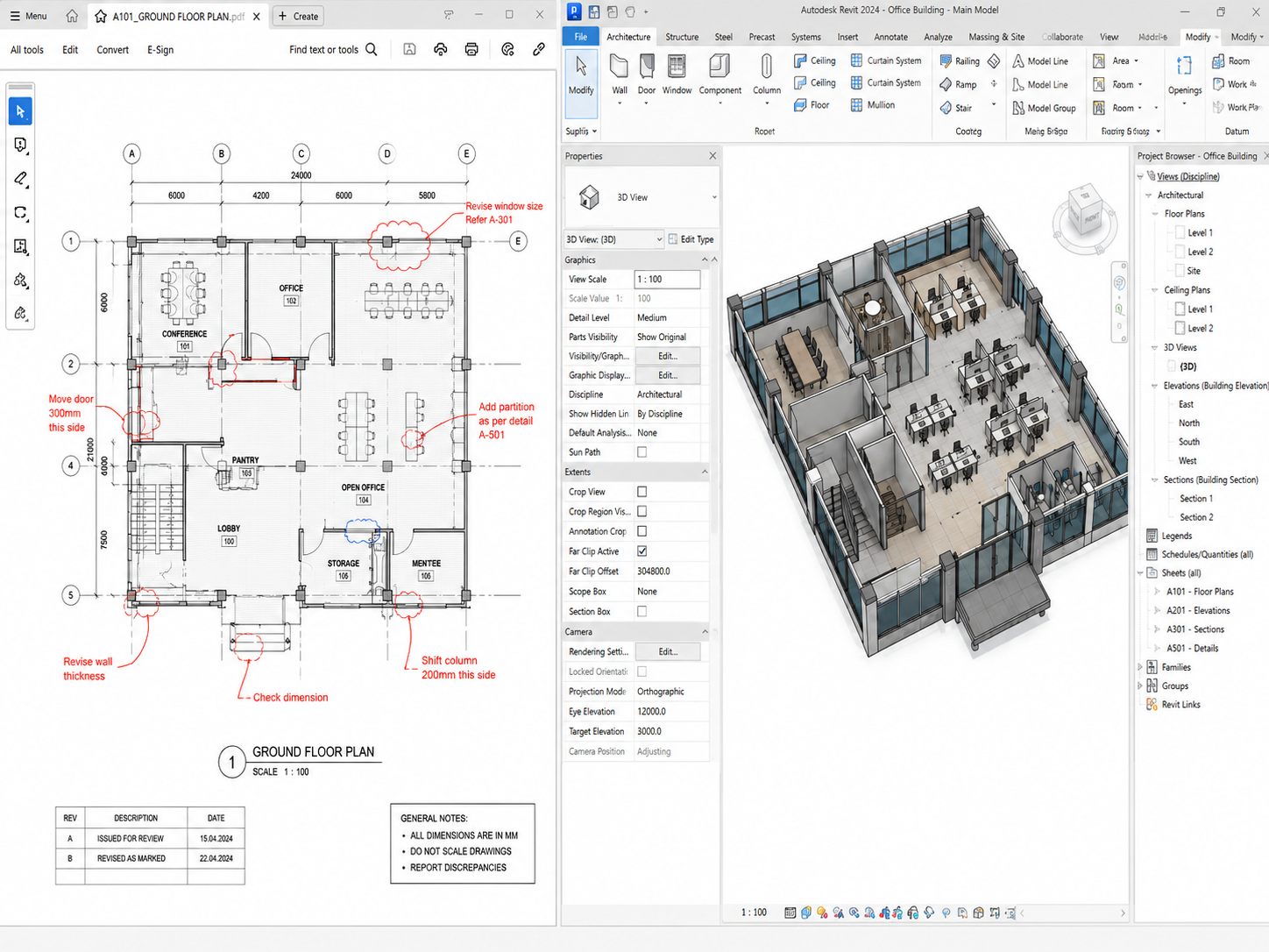 PDF to Revit BIM Conversion